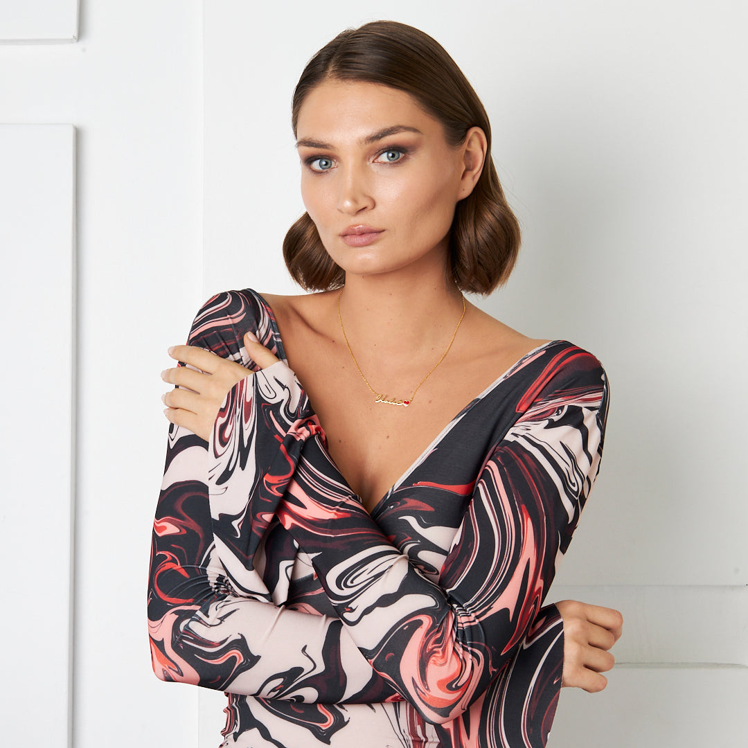 Red Heart Name Necklace - 925 SILVER