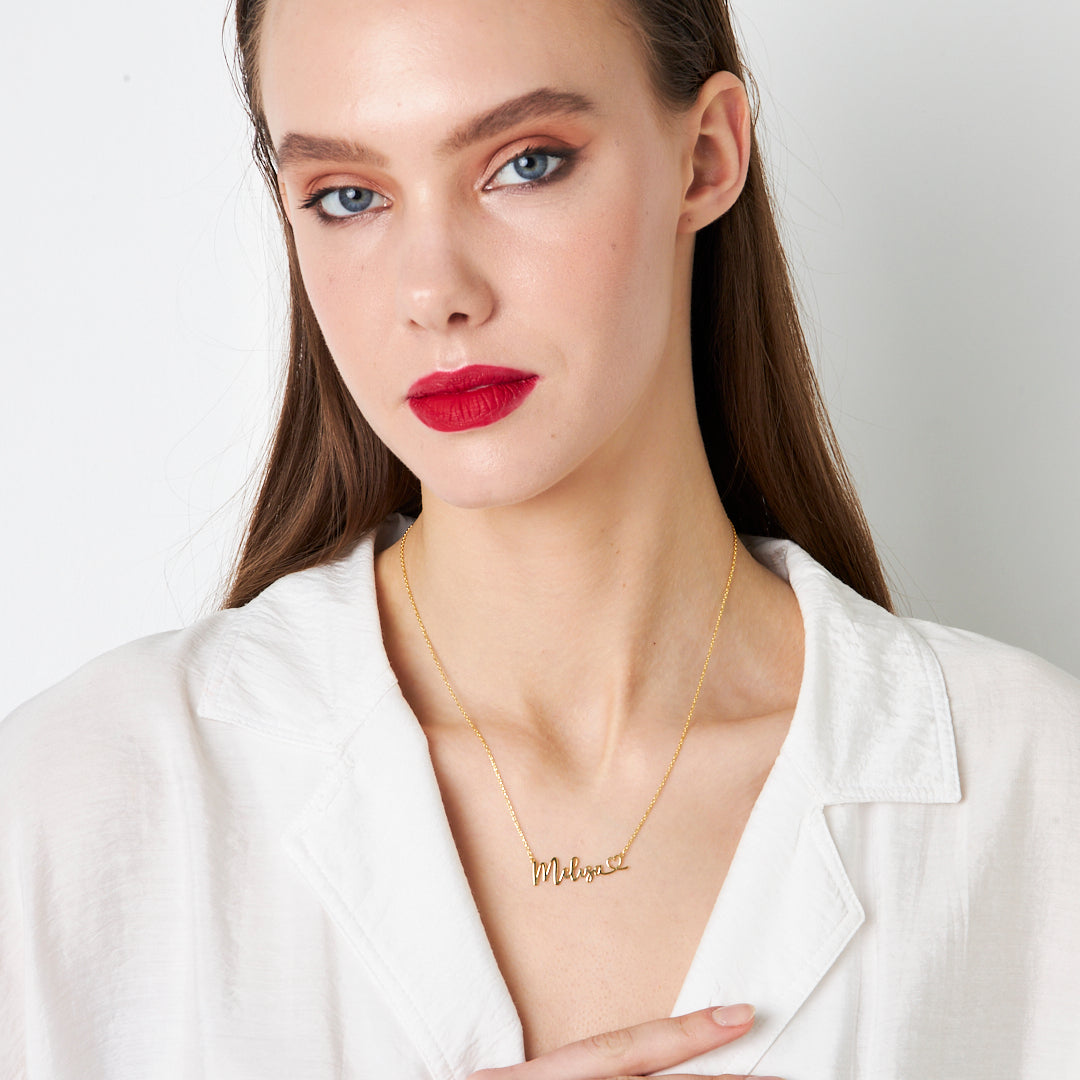 Personalized Heart Necklace - 925 Silver