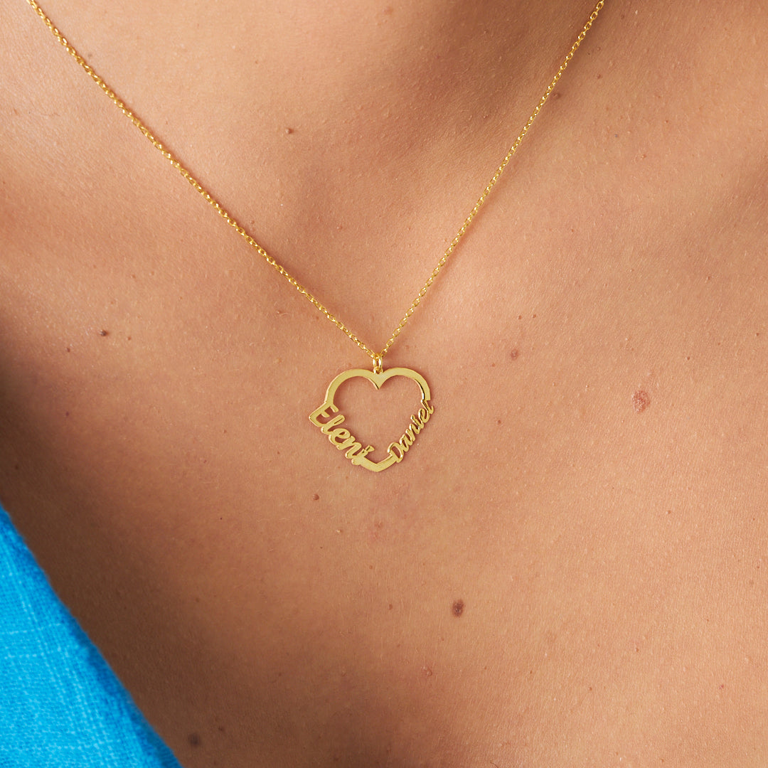 Heart Name Necklace - 925 Silver