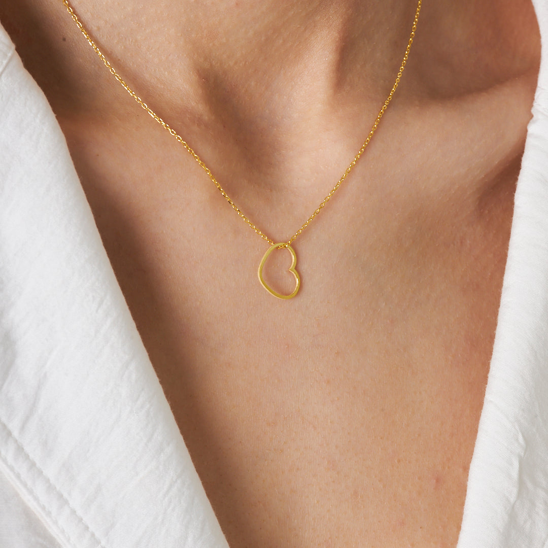 Elegant Simple Heart Necklace - 925 SILVER