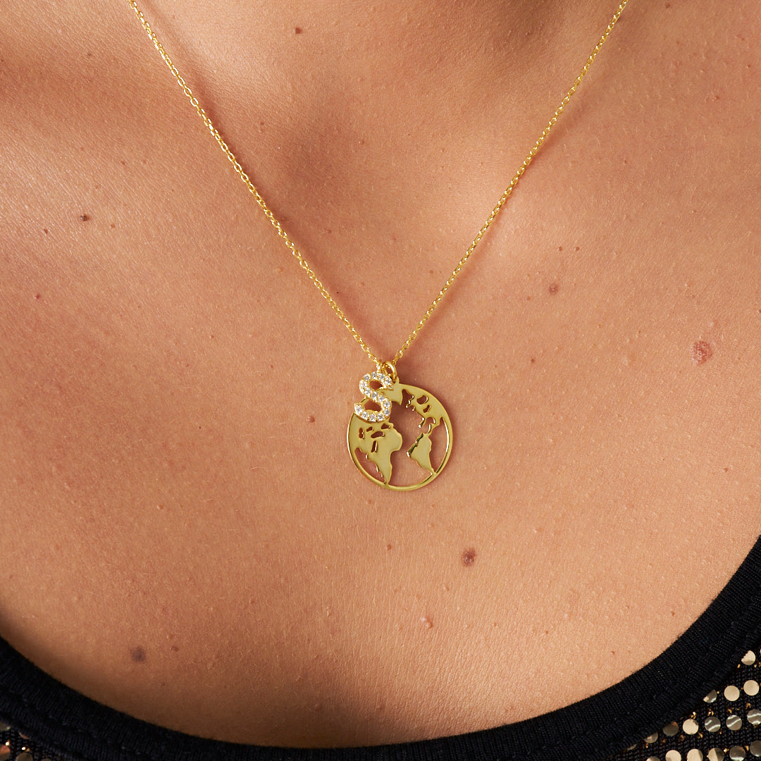 My World Letter Necklace - 925 Silver