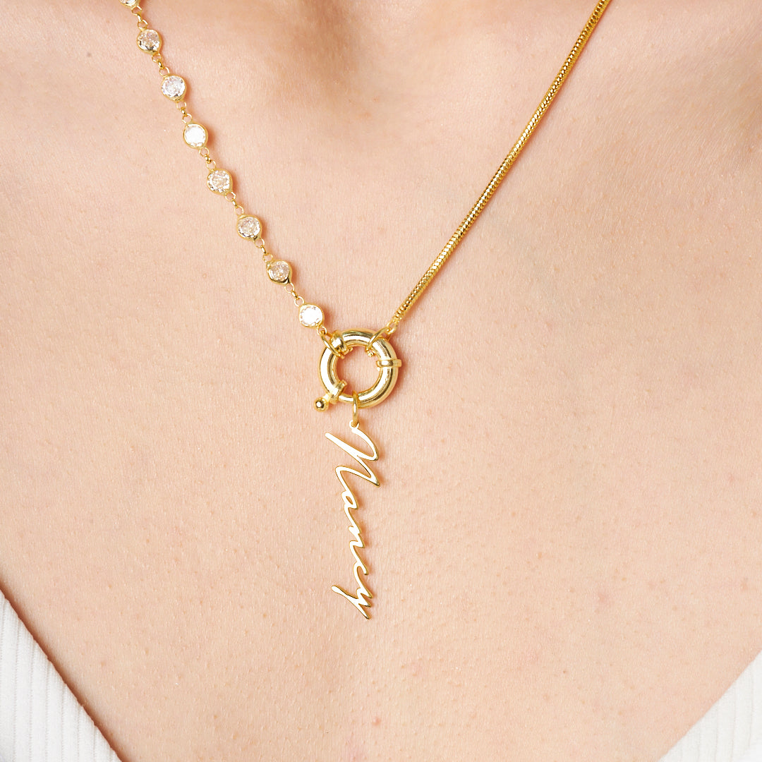 Name Necklace - Sailor Lock Signature Necklace - 925 Silver