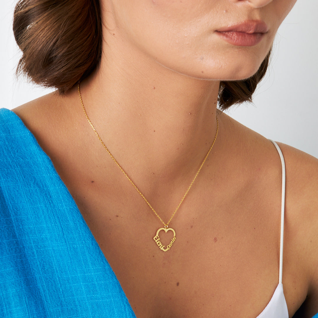 Heart Name Necklace - 925 Silver