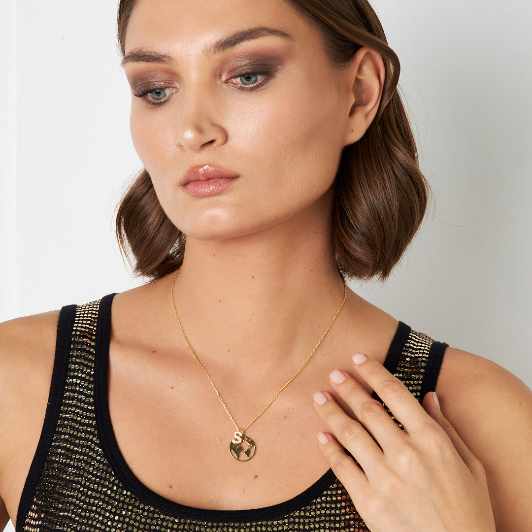 My World Letter Necklace - 925 Silver