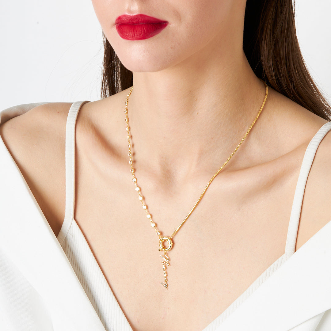 Name Necklace - Sailor Lock Signature Necklace - 925 Silver