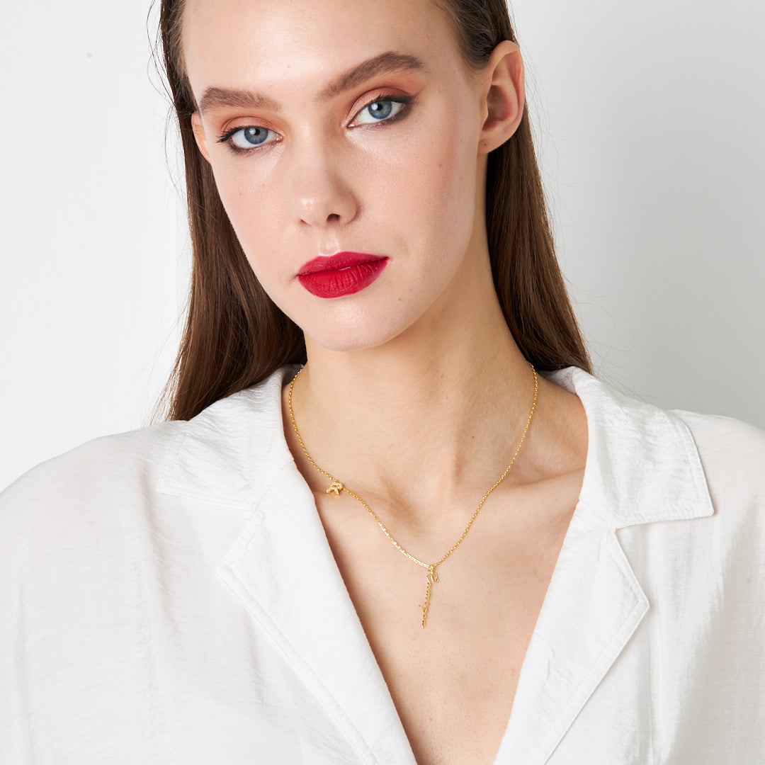 Name Initial Necklace - 925 Silver