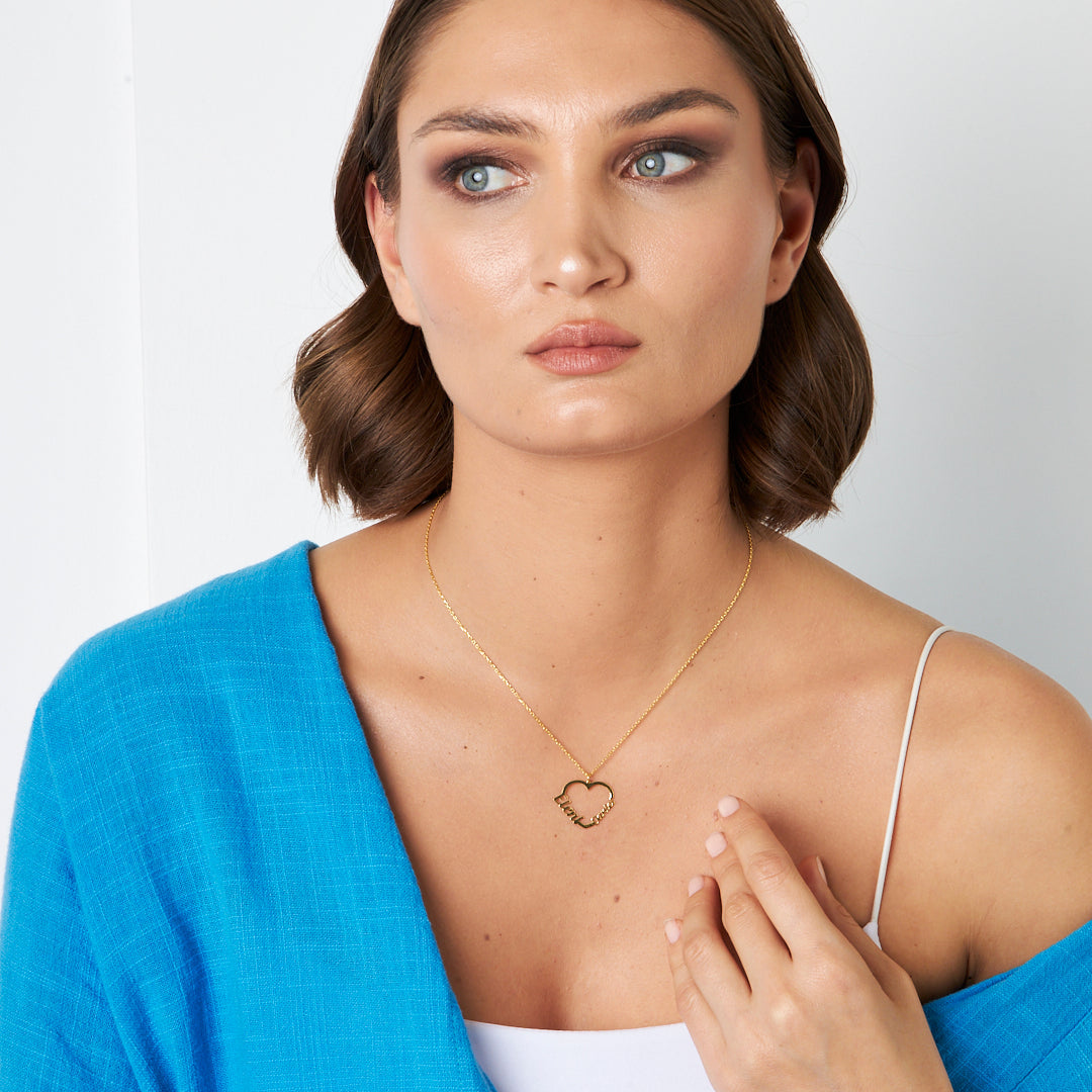 Heart Name Necklace - 925 Silver