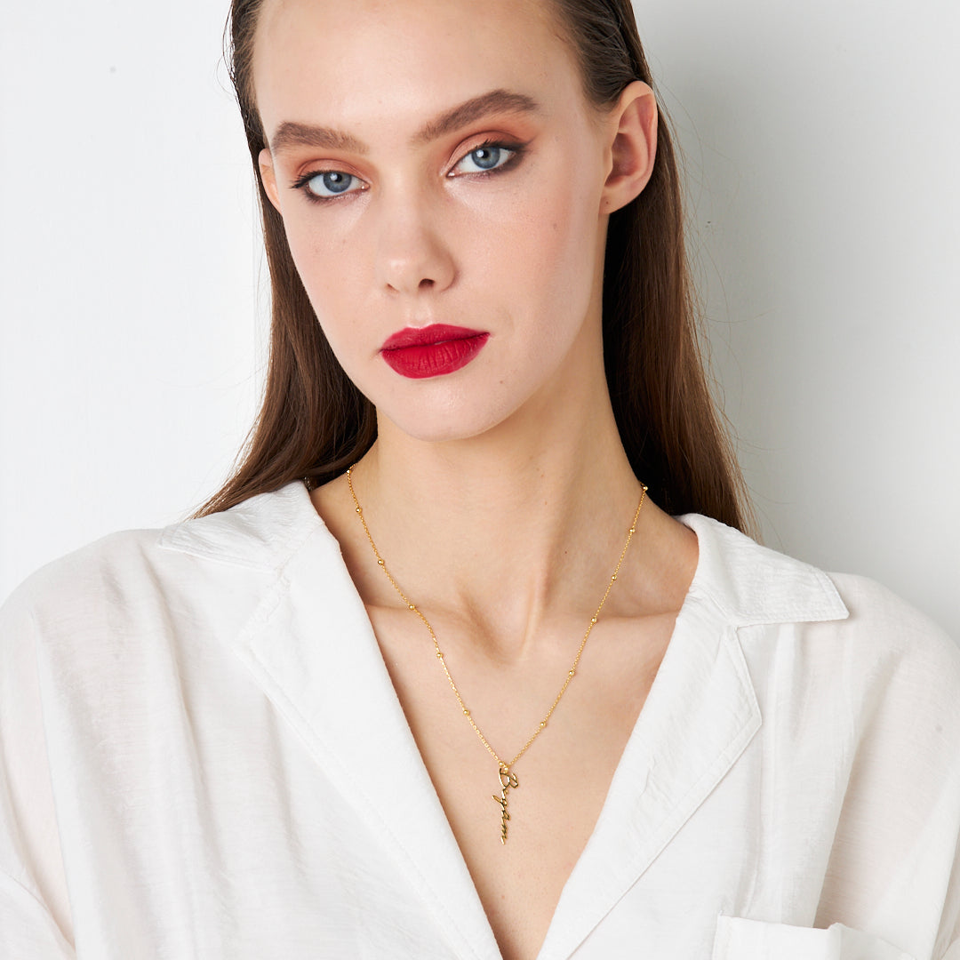 Ball Chain Name Necklace - 925 SILVER