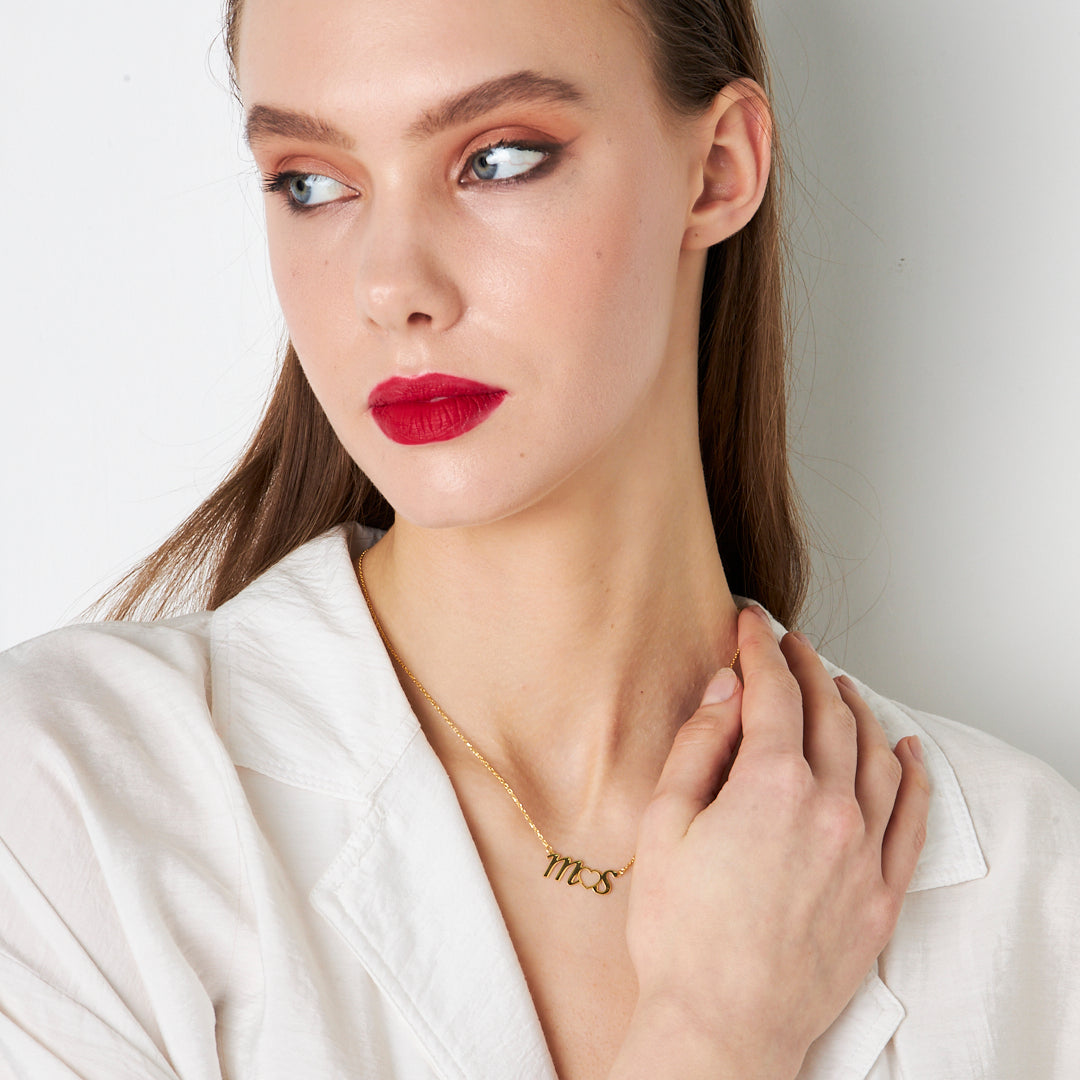 Double Letter Necklace - 925 SILVER