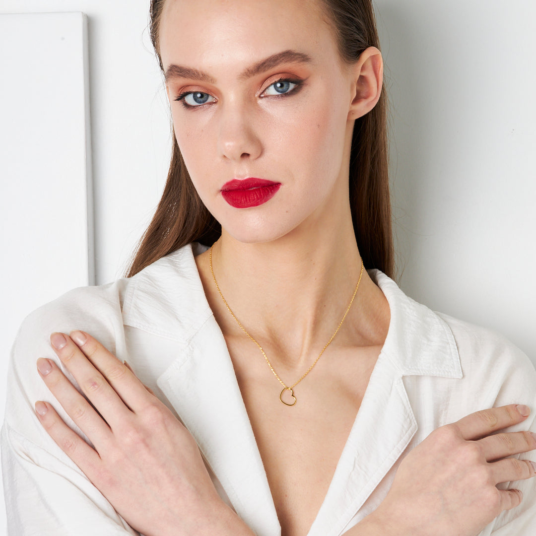 Elegant Simple Heart Necklace - 925 SILVER